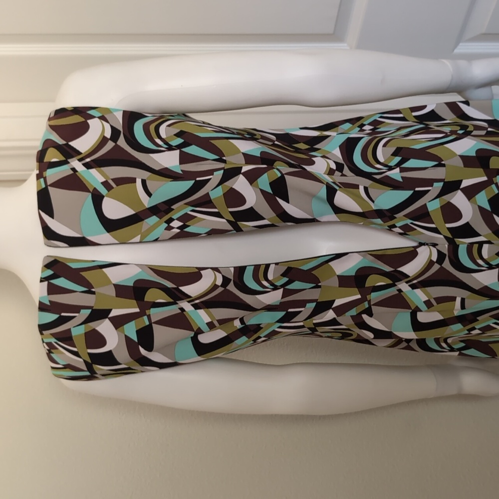 Connected Petite Sheath Dress Sz6P Geometric Sleeveless Zip-up EUC Poly/Spandex - Picture 6 of 12